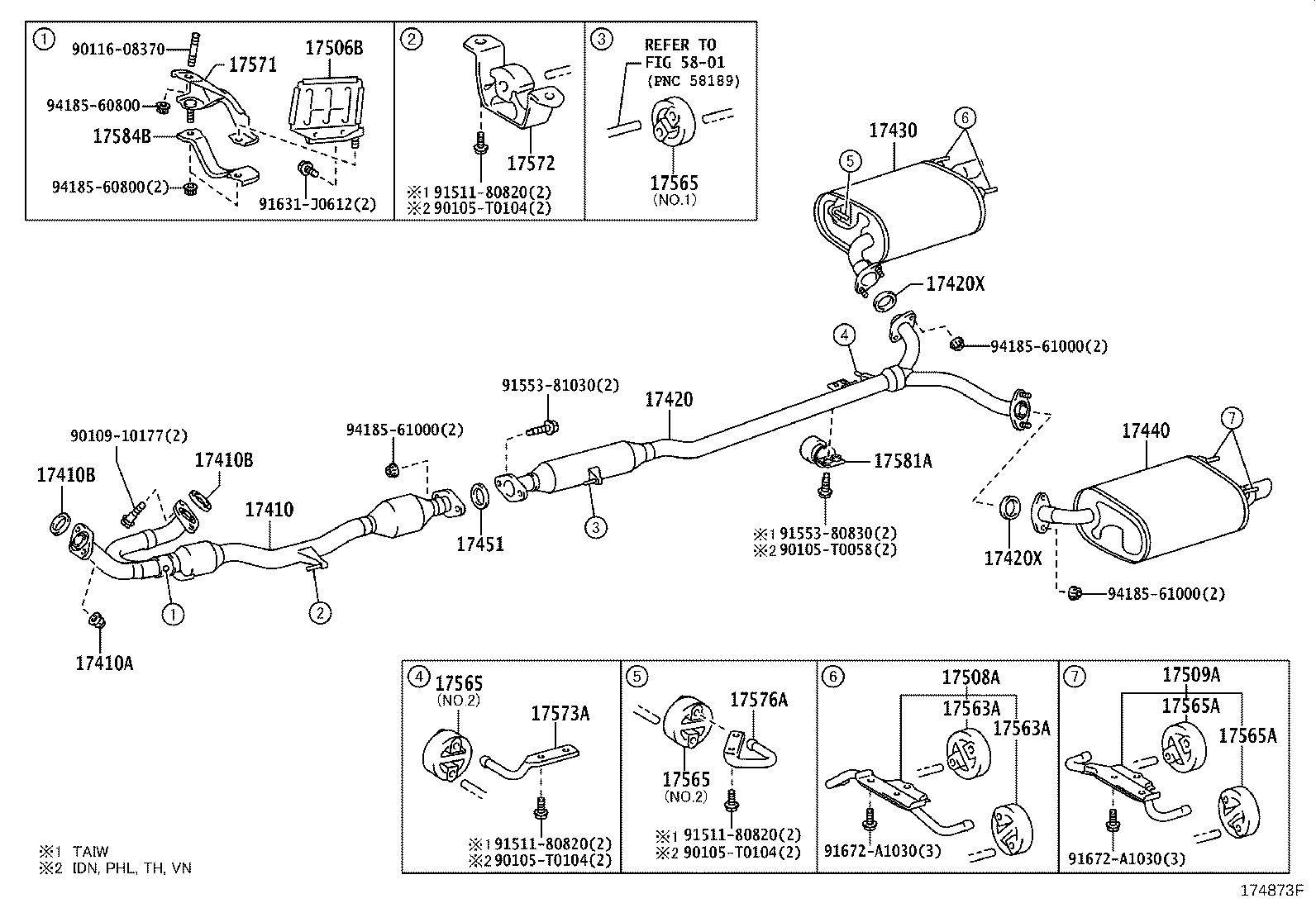 17430-0P082 PIPE ASSY, EXHAUST, TAIL product image