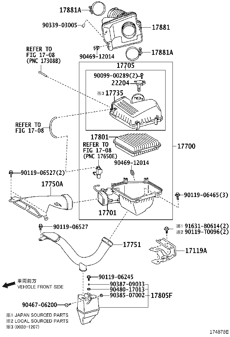 17705-0H110 CAP SUB-ASSY, AIR CLEANER product image