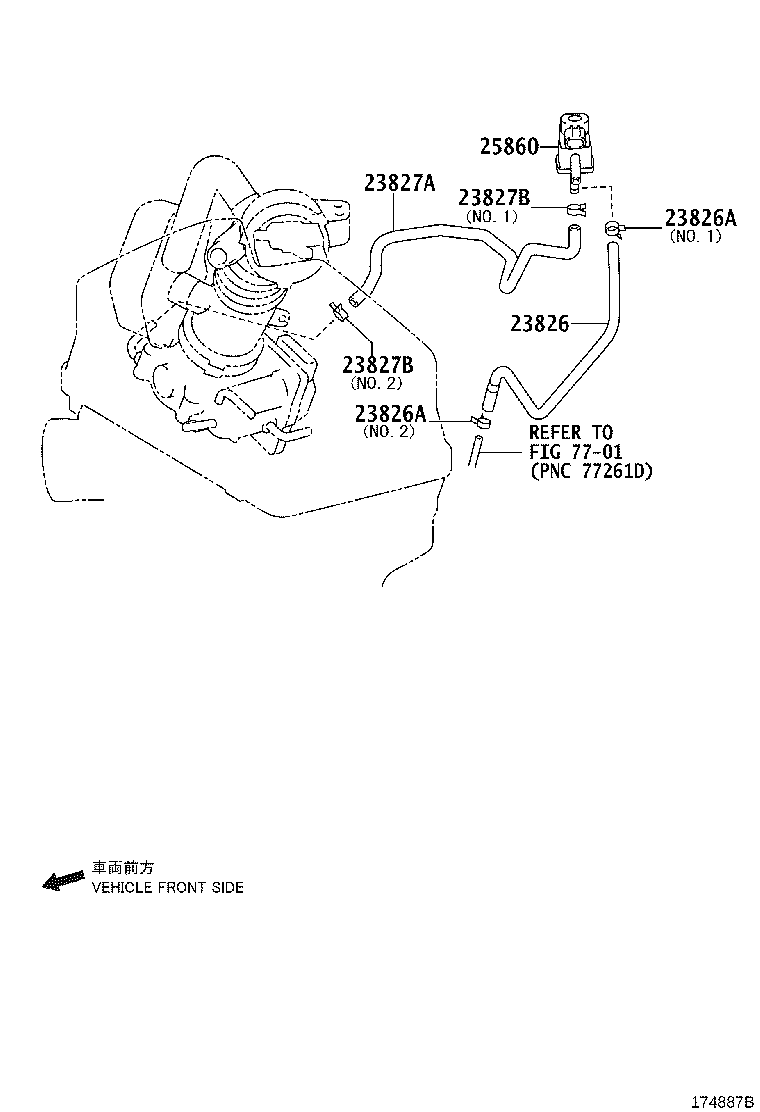 23820-0H180 HOSE ASSY, FUEL VAPOR FEED product image