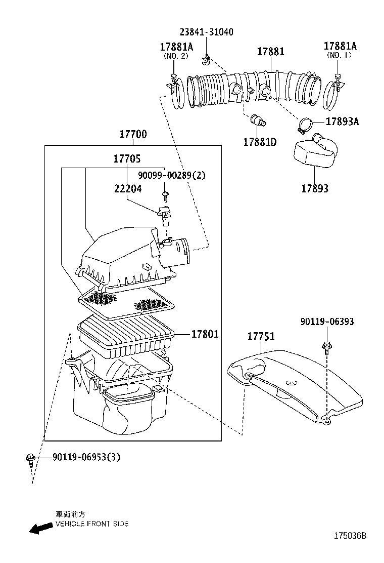 17700-50290 CLEANER ASSY, AIR product image