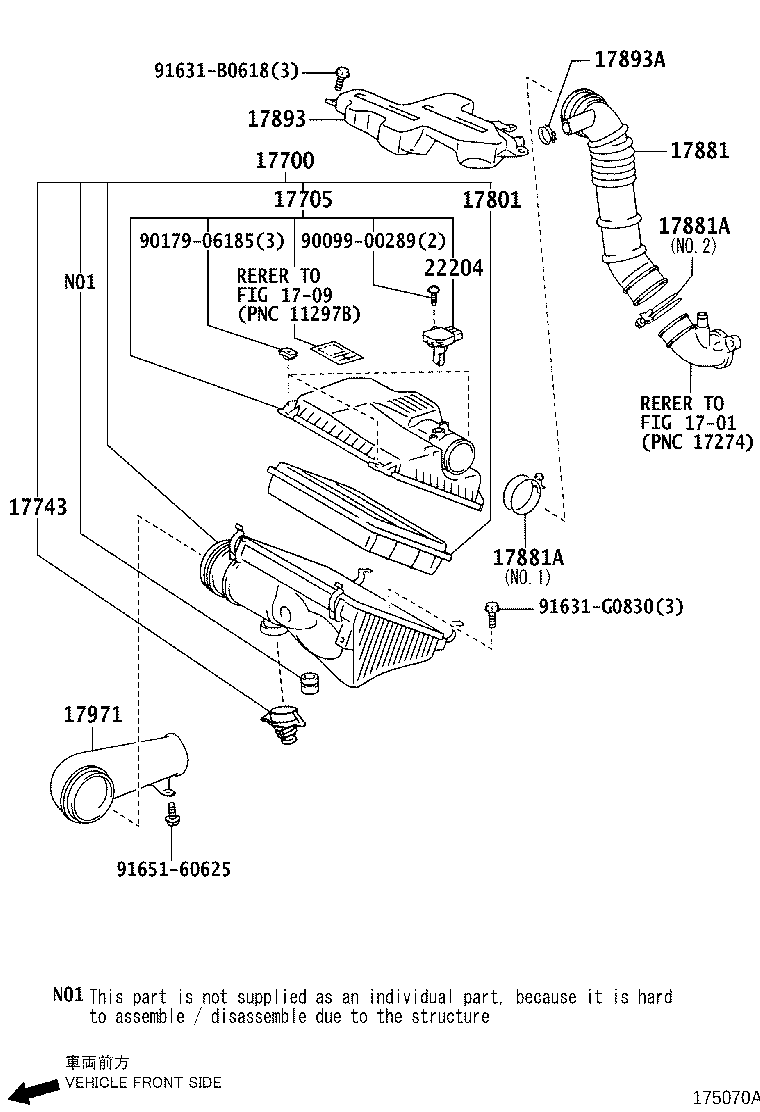 17705-30131 CAP SUB-ASSY, AIR CLEANER product image