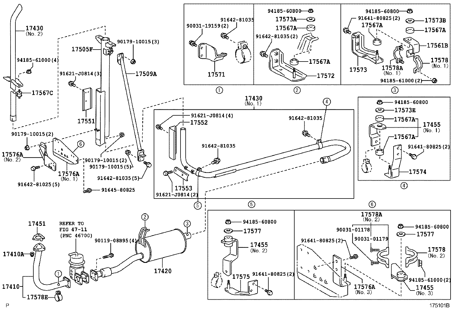 17405-58720 PIPE ASSY, EXHAUST, TAIL product image