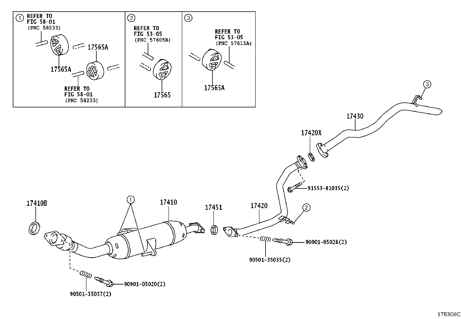 17430-33100 PIPE ASSY, EXHAUST, TAIL product image