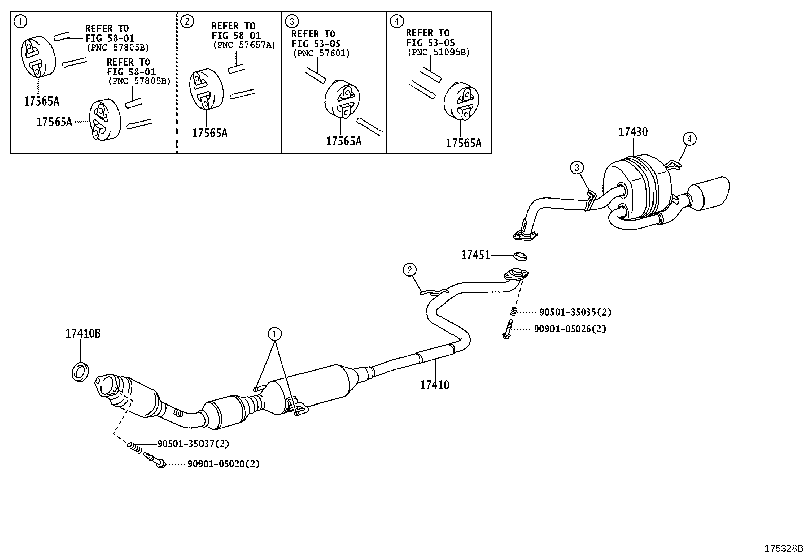 17430-40051 PIPE ASSY, EXHAUST, TAIL product image