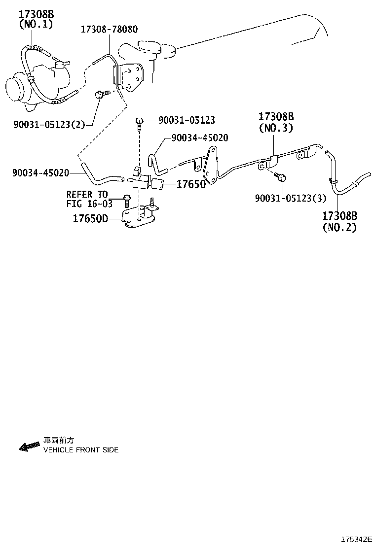 23211-78160 BRACKET, VACUUM SWITCHING VALVE product image