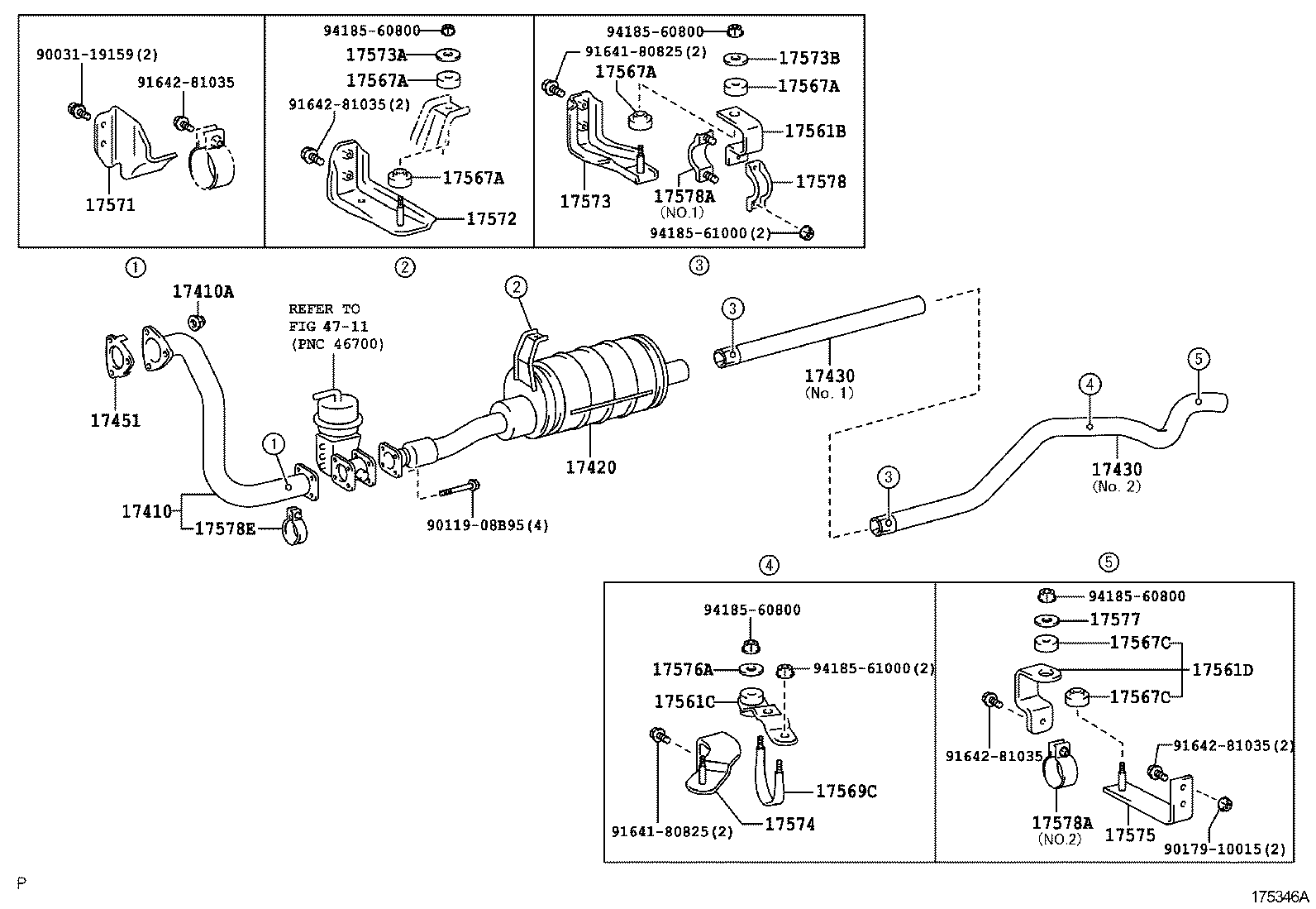 17405-58720 PIPE ASSY, EXHAUST, TAIL product image