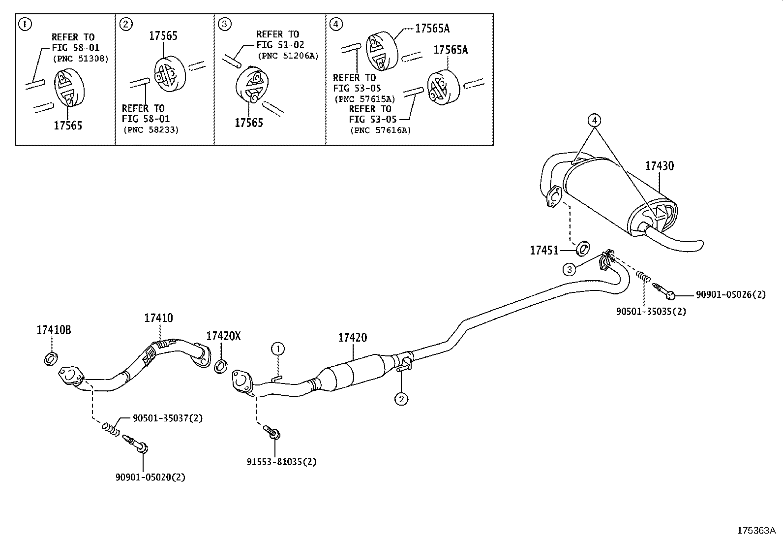 17430-28821 PIPE ASSY, EXHAUST, TAIL product image