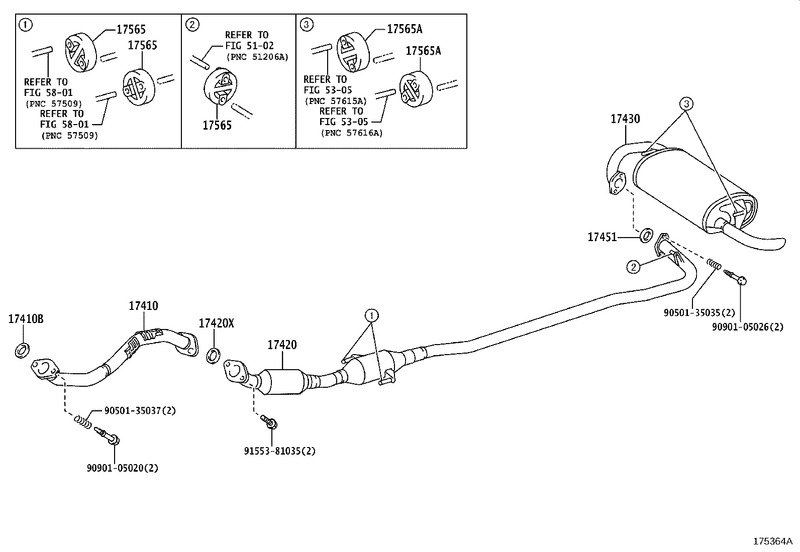 17430-28821 PIPE ASSY, EXHAUST, TAIL product image