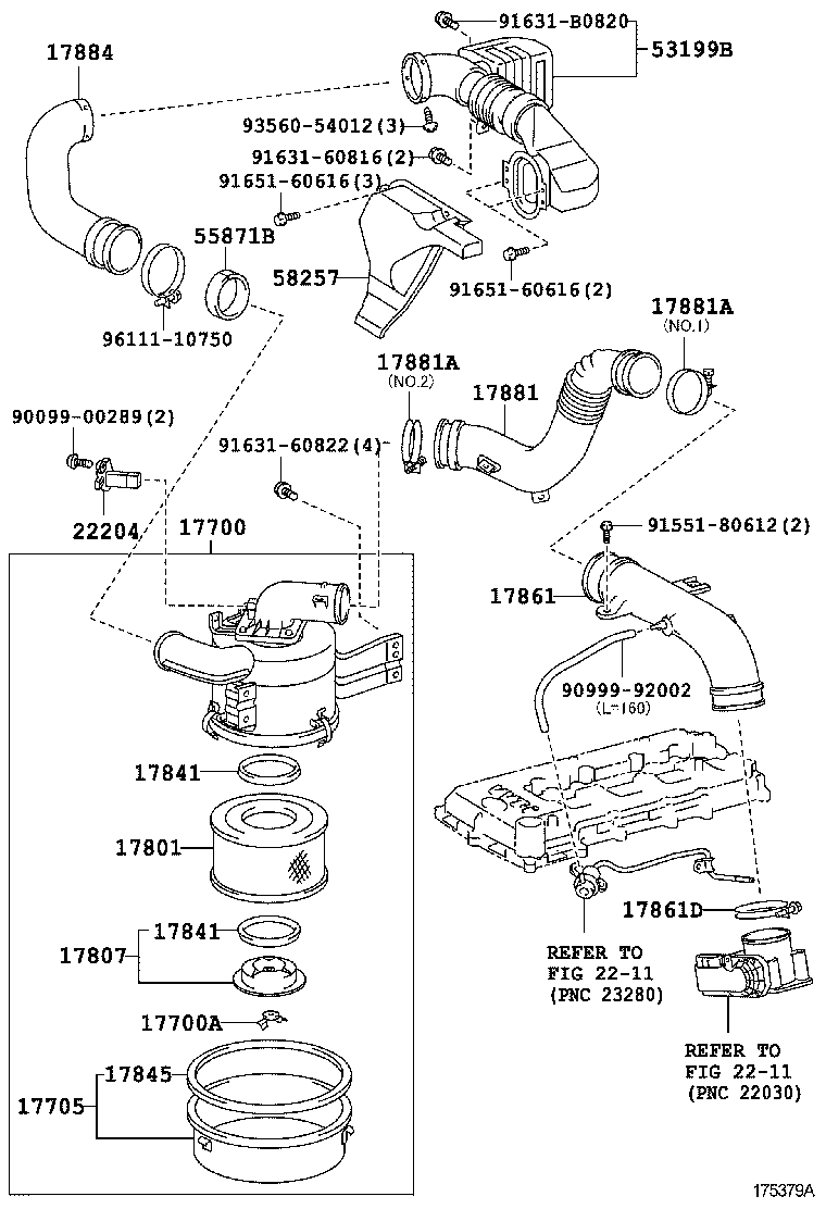 17030-78372 HOSE, AIR, NO.2 product image