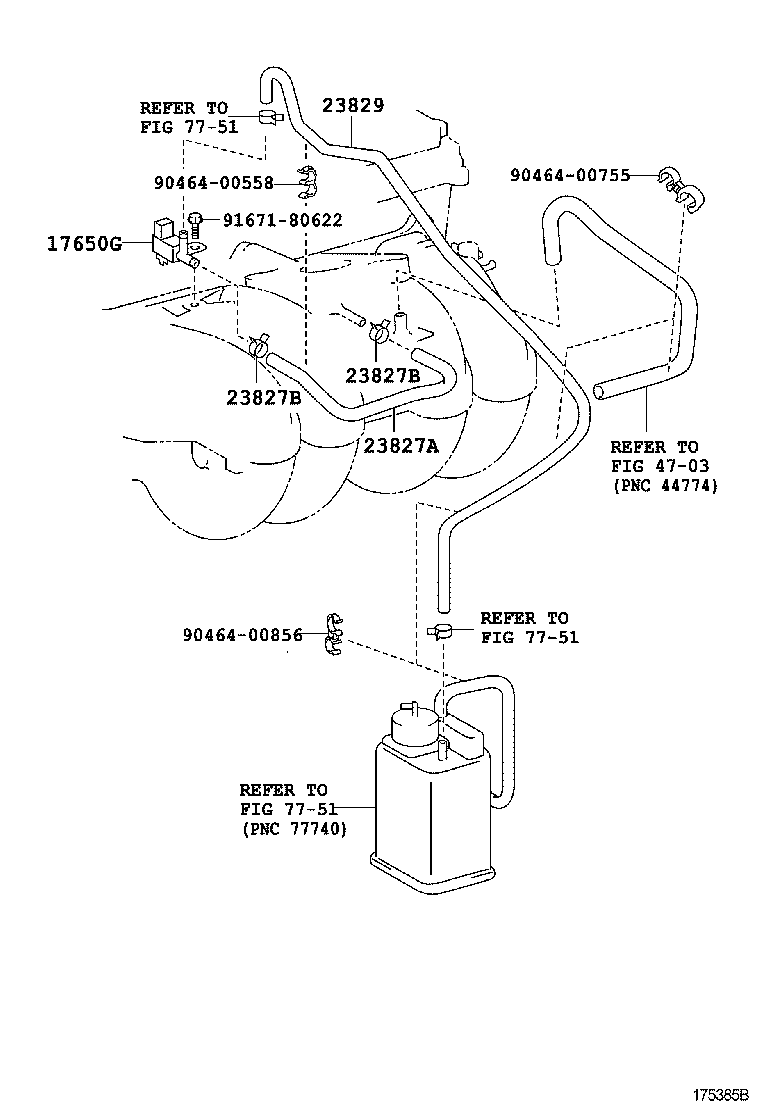 23829-75320 HOSE, FUEL VAPOR FEED, NO.3 product image