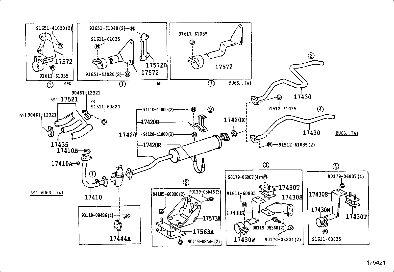 17405-58450 PIPE ASSY, EXHAUST, TAIL product image