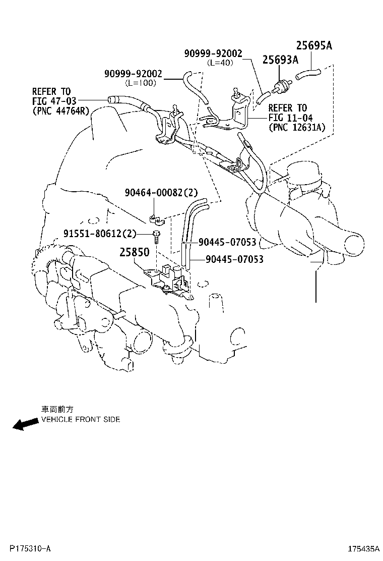 23818-37020 PIPE, FUEL VAPOR FEED product image