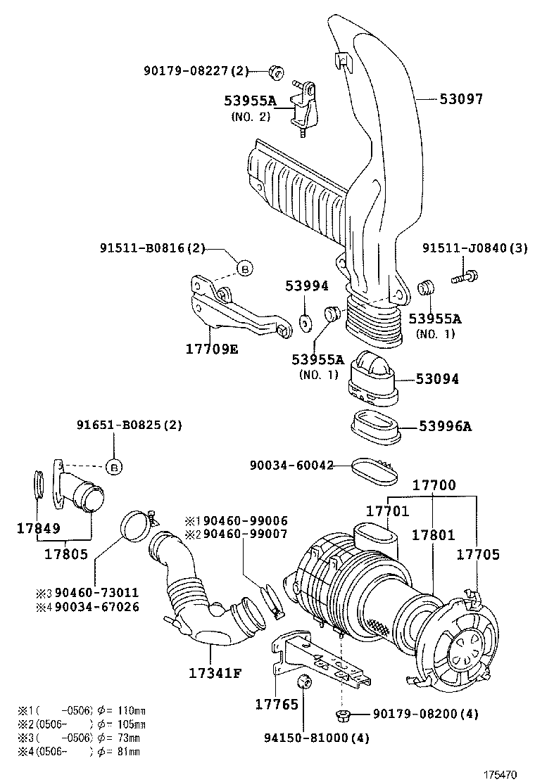 90034-61065 CLAMP OR CLIP(FOR AIR HOSE, NO.1) product image