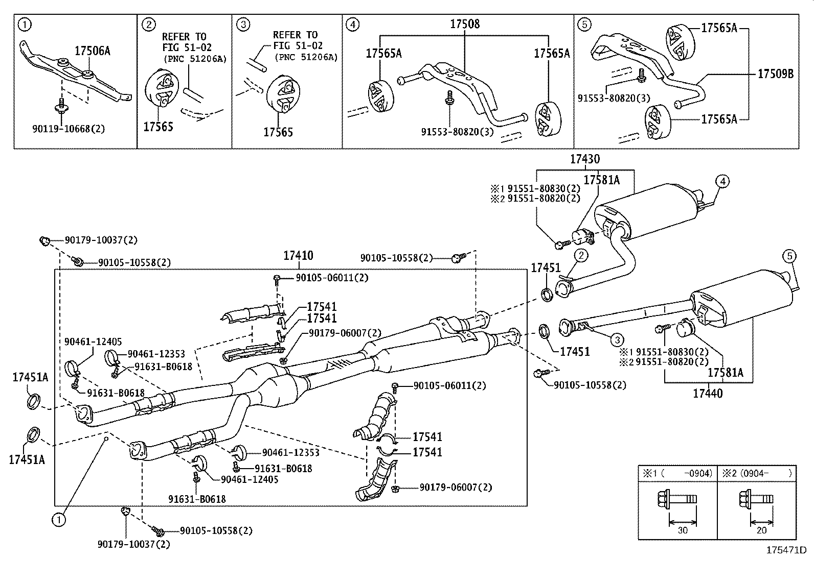 17440-38020 PIPE, EXHAUST TAIL, LH product image