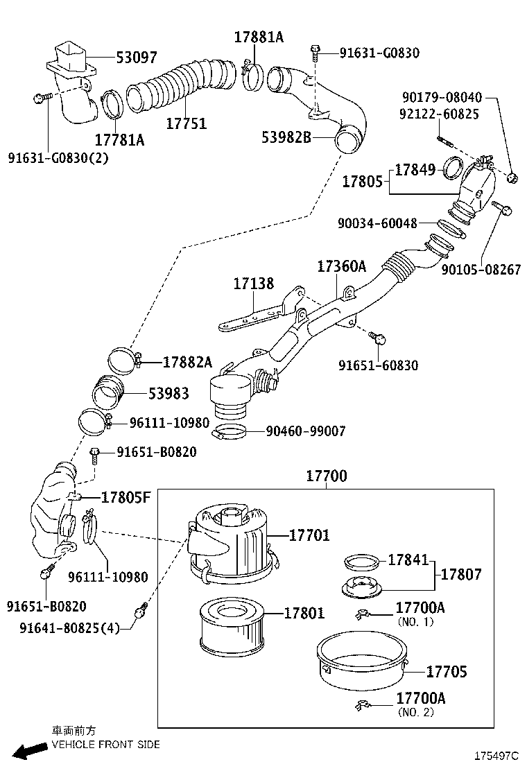 17360-78070 PIPE ASSY, AIR product image