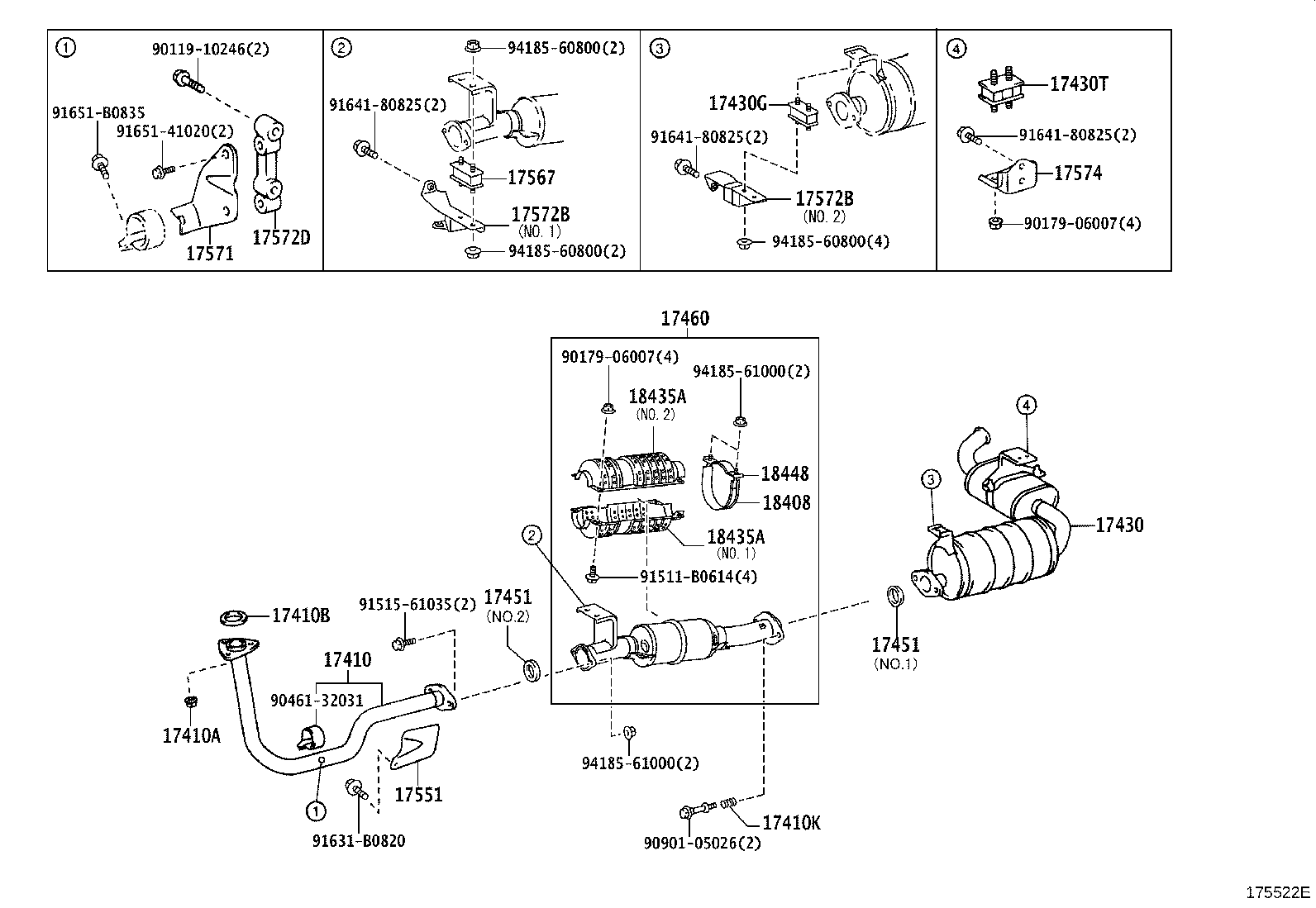 17405-75170 PIPE ASSY, EXHAUST, TAIL product image