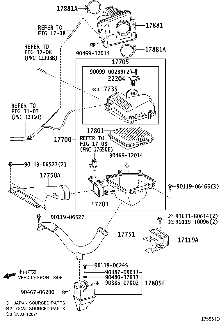 17705-0H110 CAP SUB-ASSY, AIR CLEANER product image