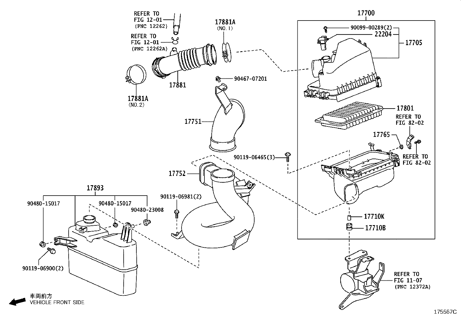 17705-37080 CAP SUB-ASSY, AIR CLEANER product image