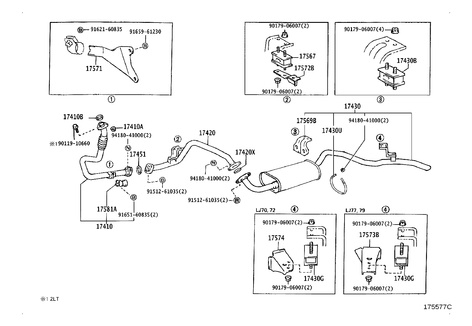 17405-35142 PIPE ASSY, EXHAUST, TAIL product image