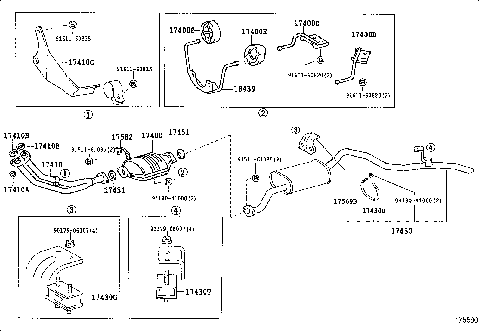 17430-54850 PIPE ASSY, EXHAUST, TAIL product image
