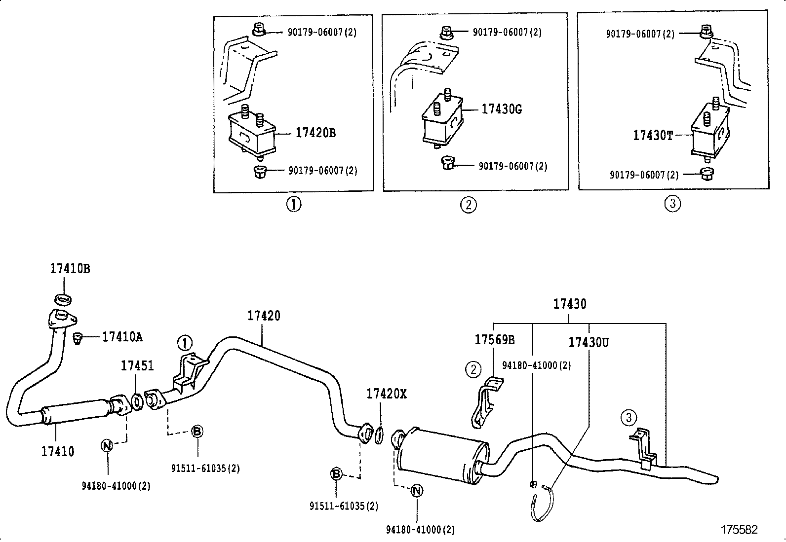 17430-54850 PIPE ASSY, EXHAUST, TAIL product image