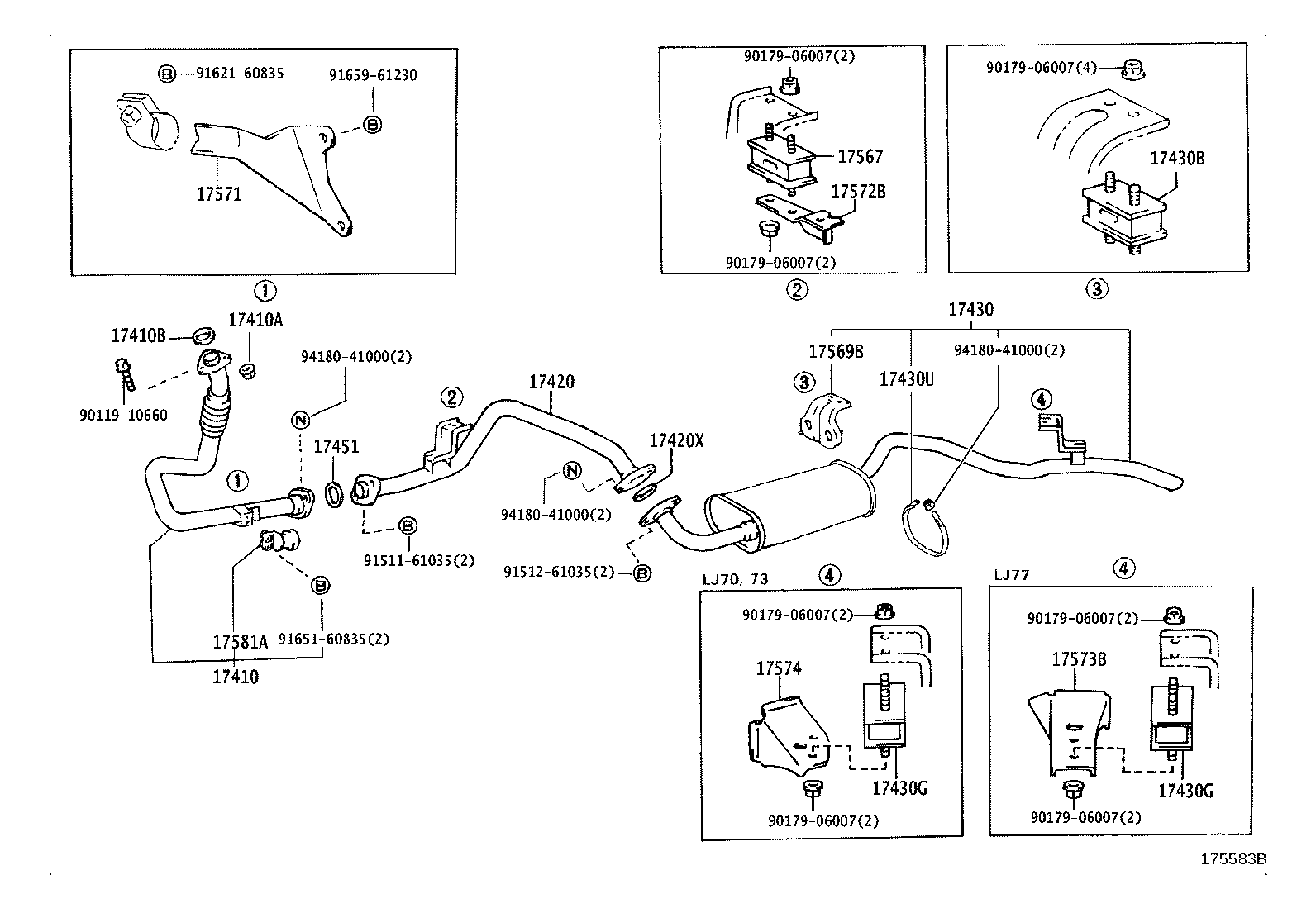 17405-17180 PIPE ASSY, EXHAUST, TAIL product image