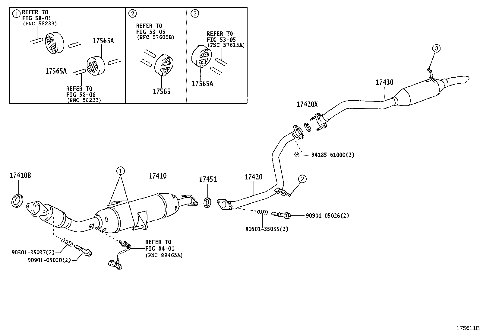 17430-0N050 PIPE ASSY, EXHAUST, TAIL product image