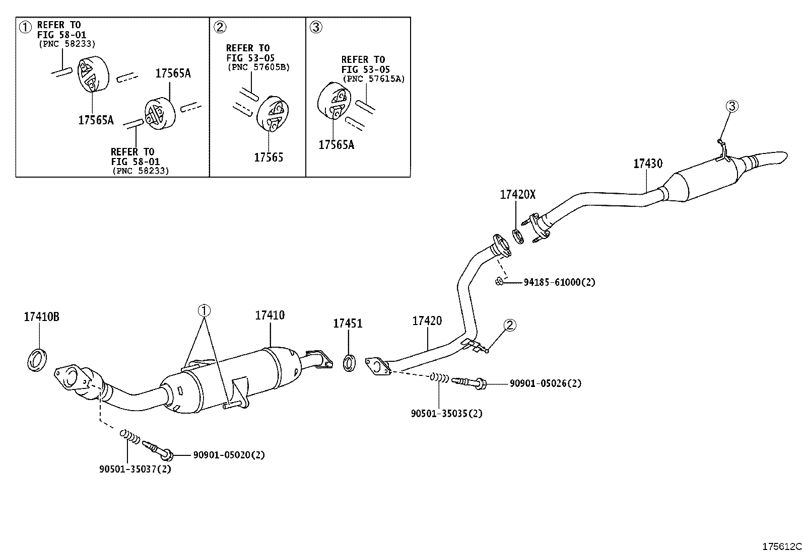 17410-0R200 PIPE ASSY, EXHAUST, FRONT product image