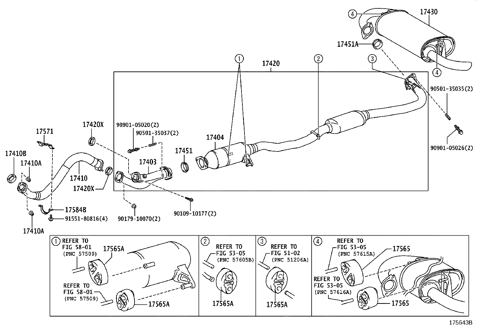 17430-28821 PIPE ASSY, EXHAUST, TAIL product image