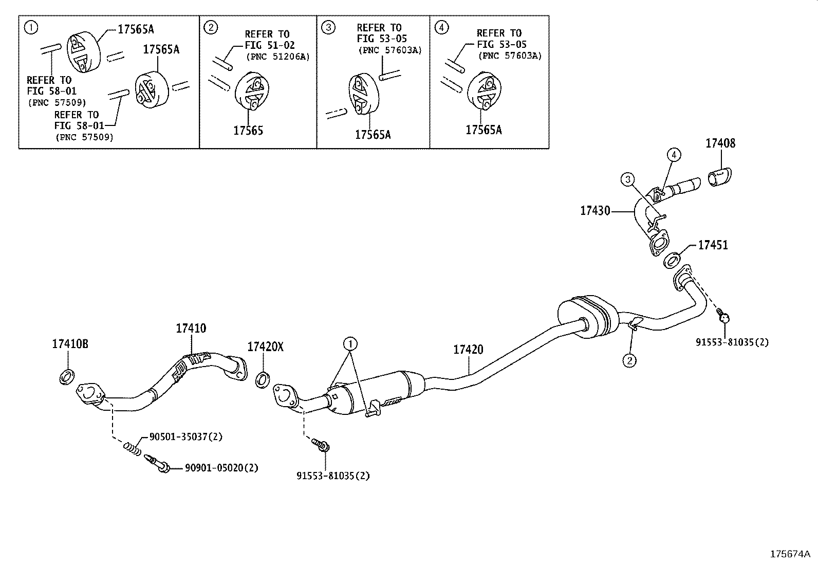 17430-28861 PIPE ASSY, EXHAUST, TAIL product image