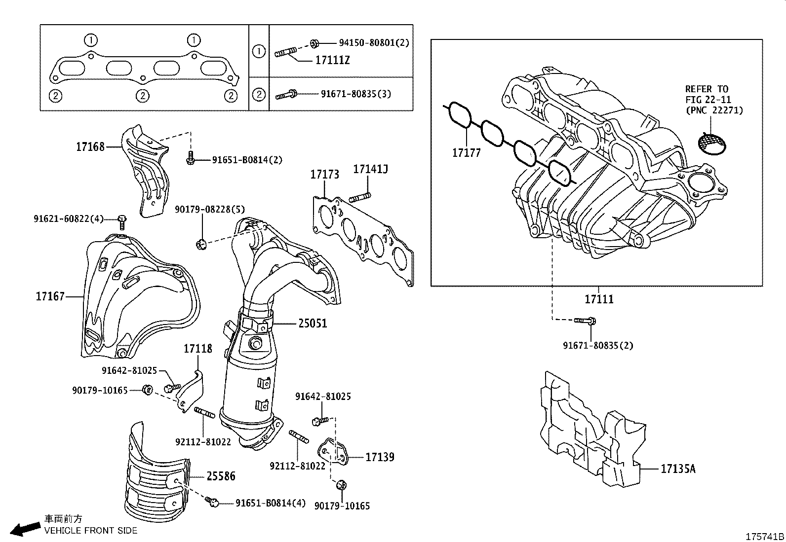 Toyota 17118-31040 STAY, MANIFOLD