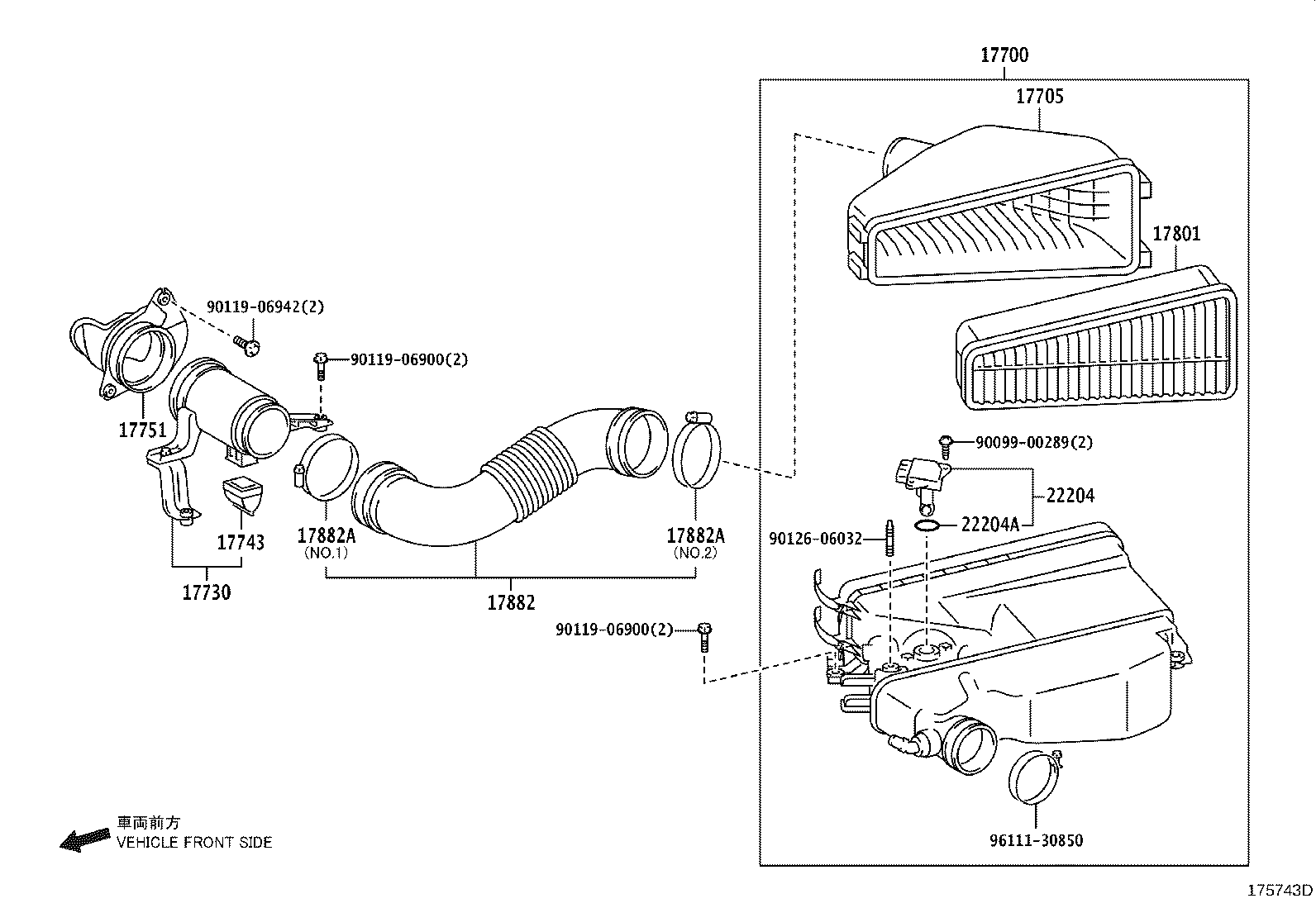 17700-31A30 CLEANER ASSY, AIR product image