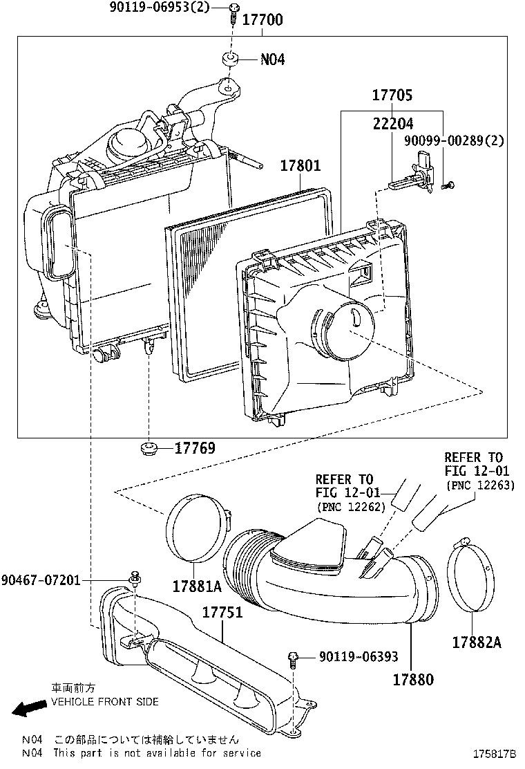 Toyota 17700-38151 CLEANER ASSY, AIR