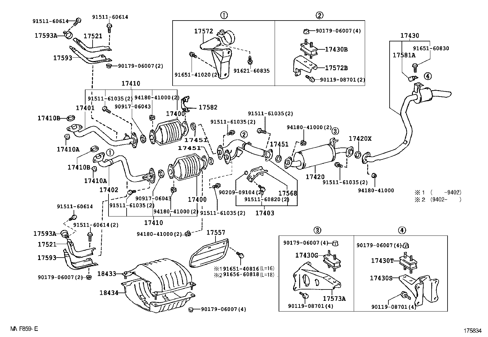 17405-61320 PIPE ASSY, EXHAUST, TAIL product image