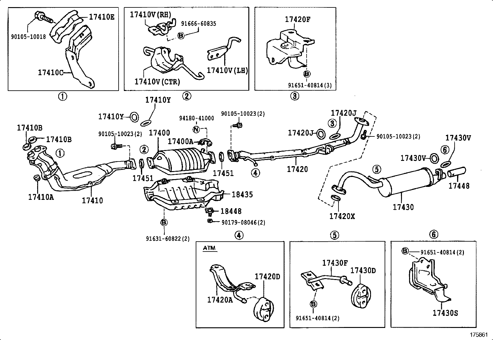 17430-43190 PIPE ASSY, EXHAUST, TAIL product image