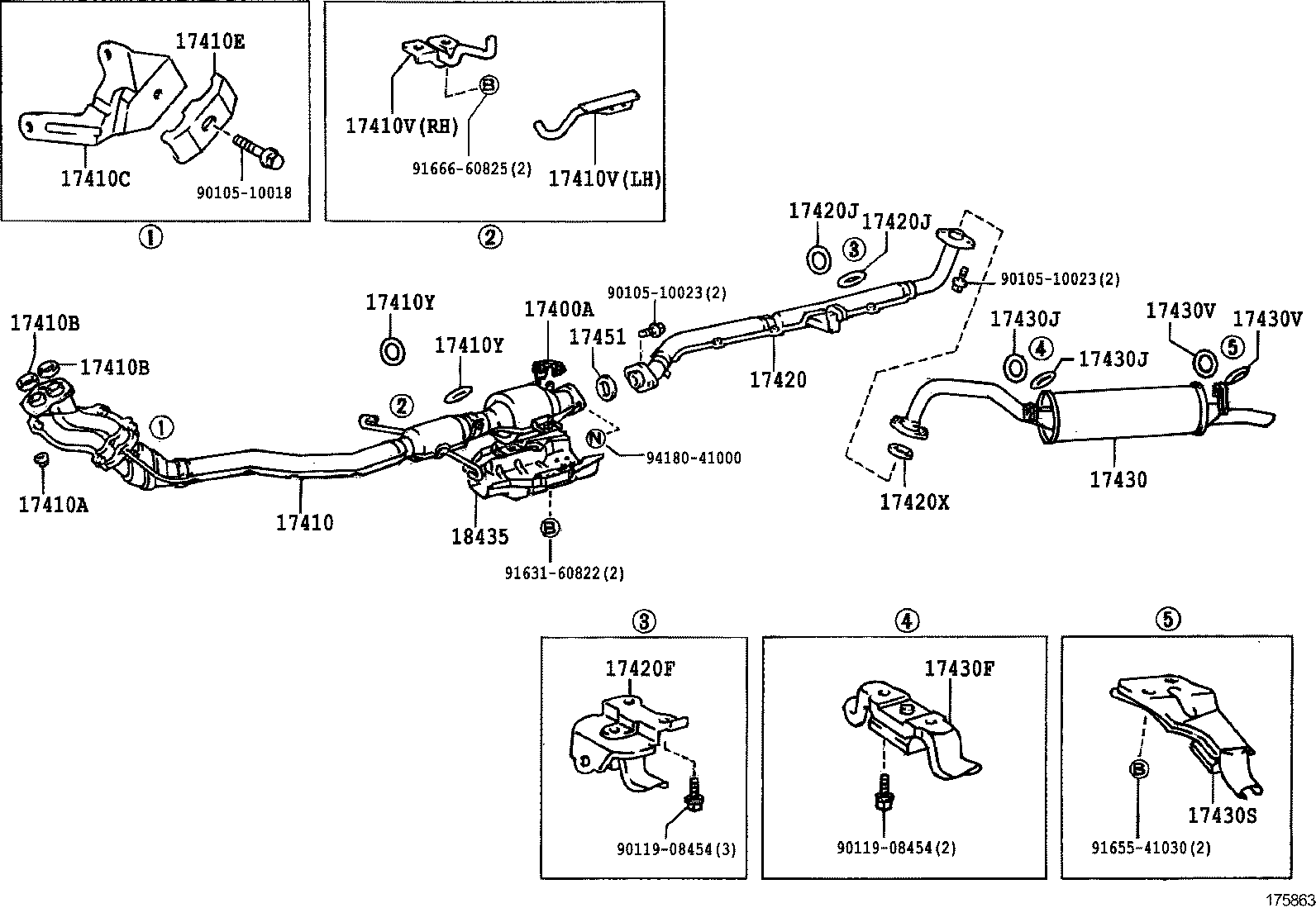 17430-43190 PIPE ASSY, EXHAUST, TAIL product image