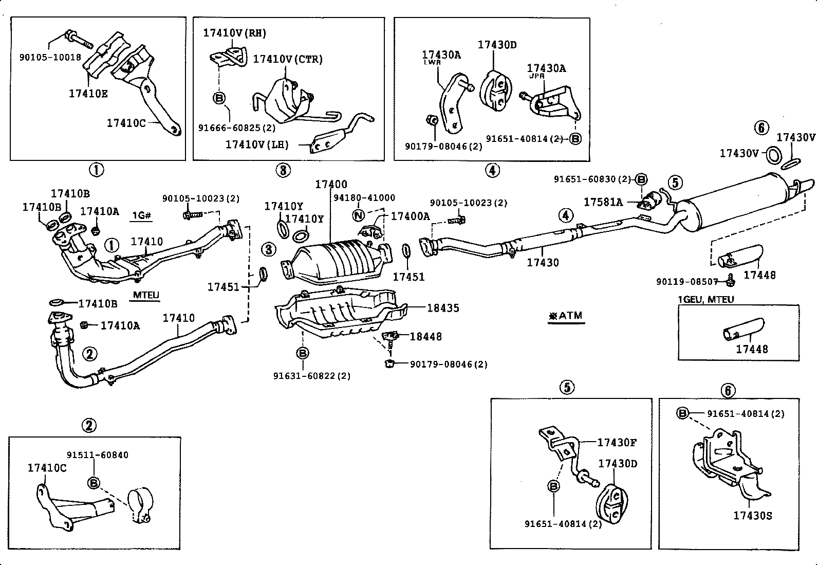 17430-43190 PIPE ASSY, EXHAUST, TAIL product image