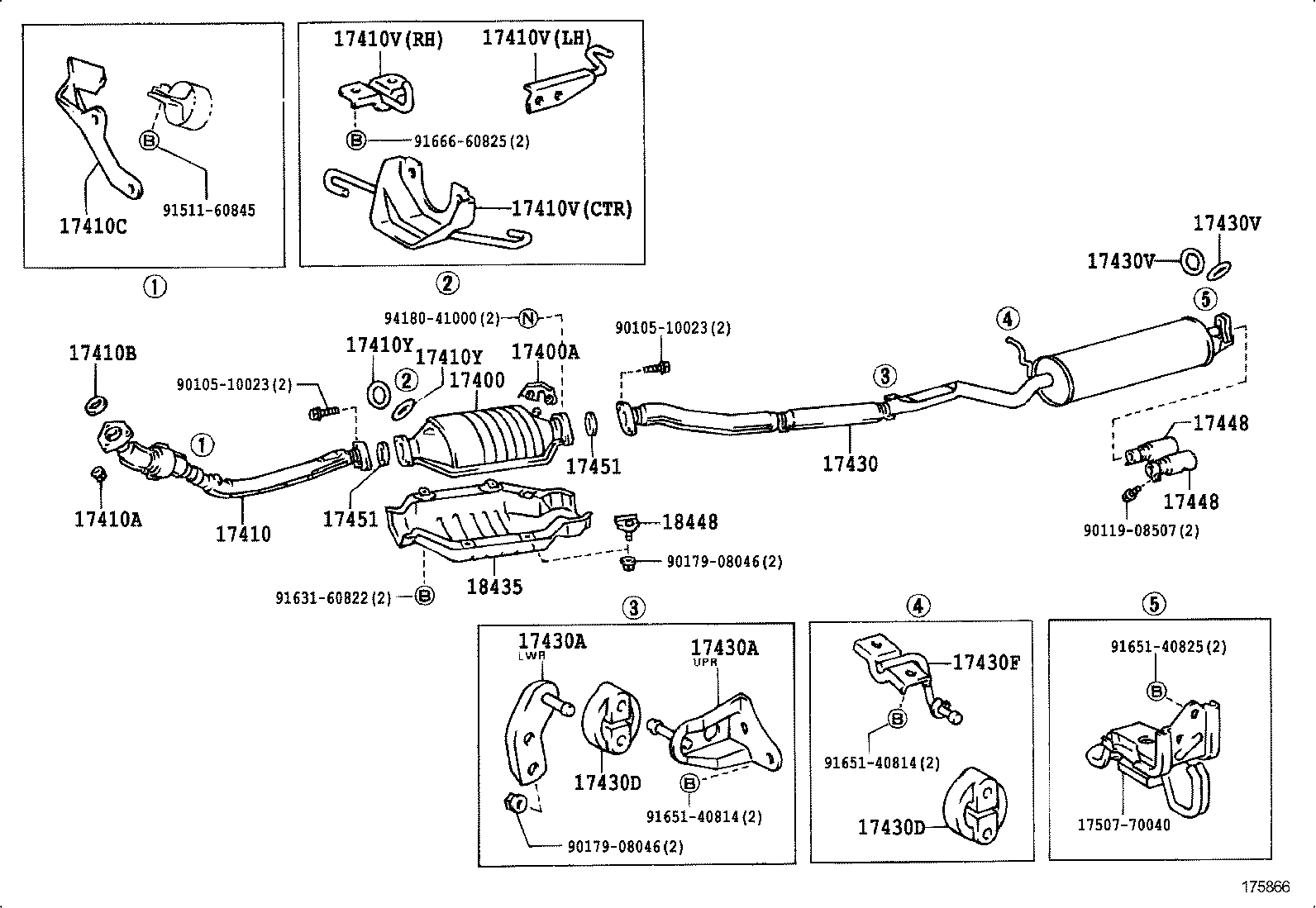 17430-43190 PIPE ASSY, EXHAUST, TAIL product image