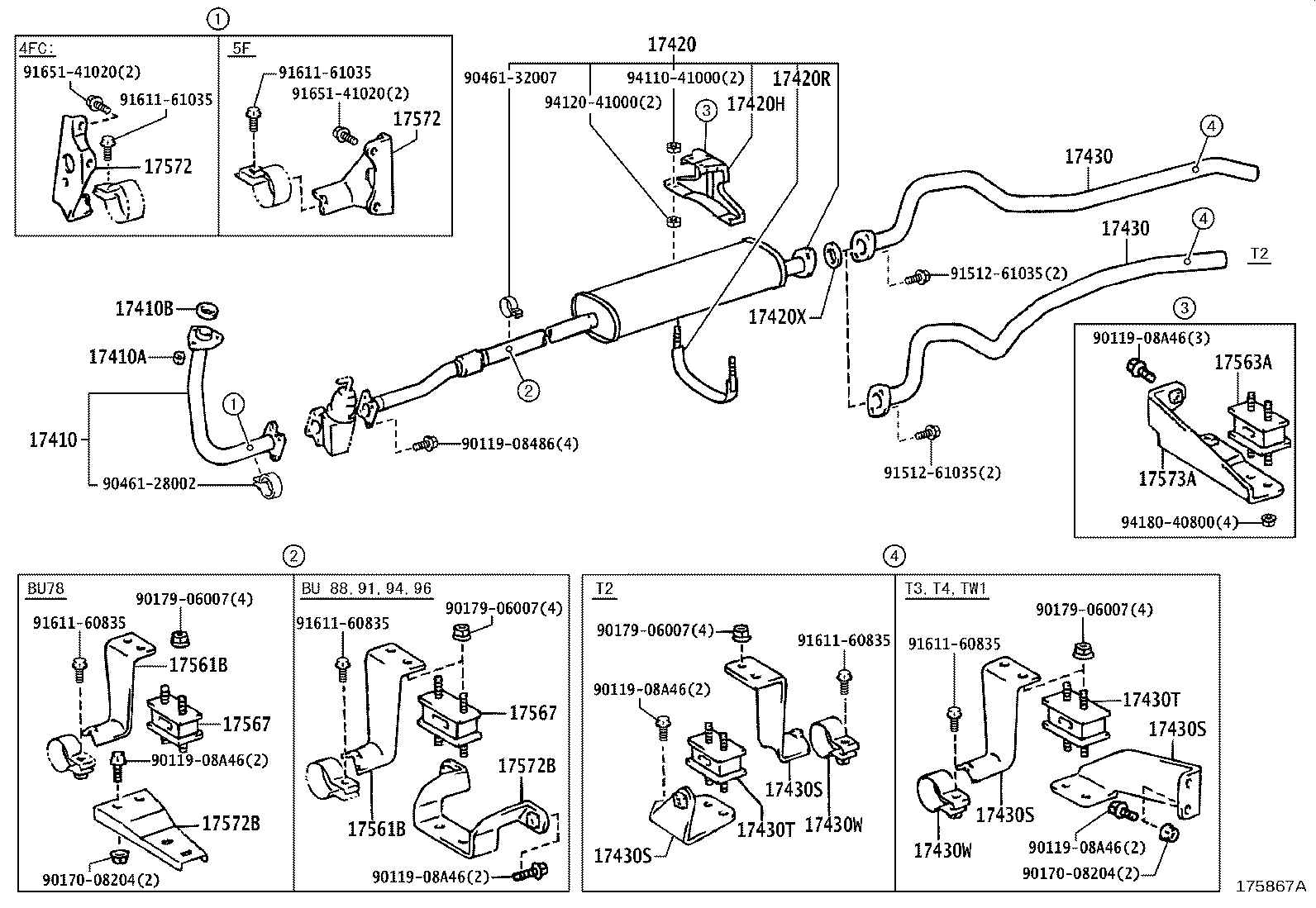 17405-58450 PIPE ASSY, EXHAUST, TAIL product image