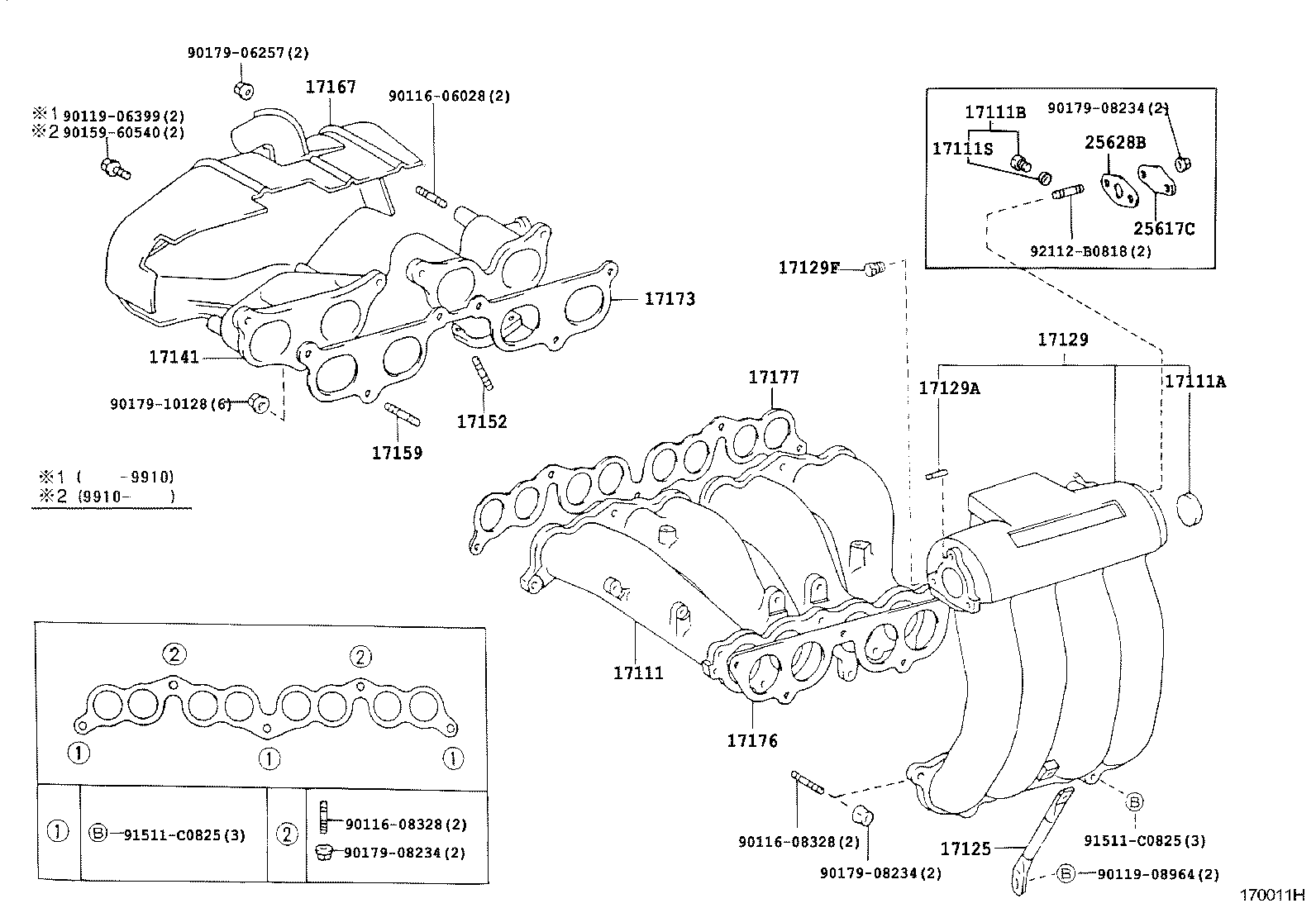 17167-75020 INSULATOR, EXHAUST MANIFOLD HEAT, NO.1 product image