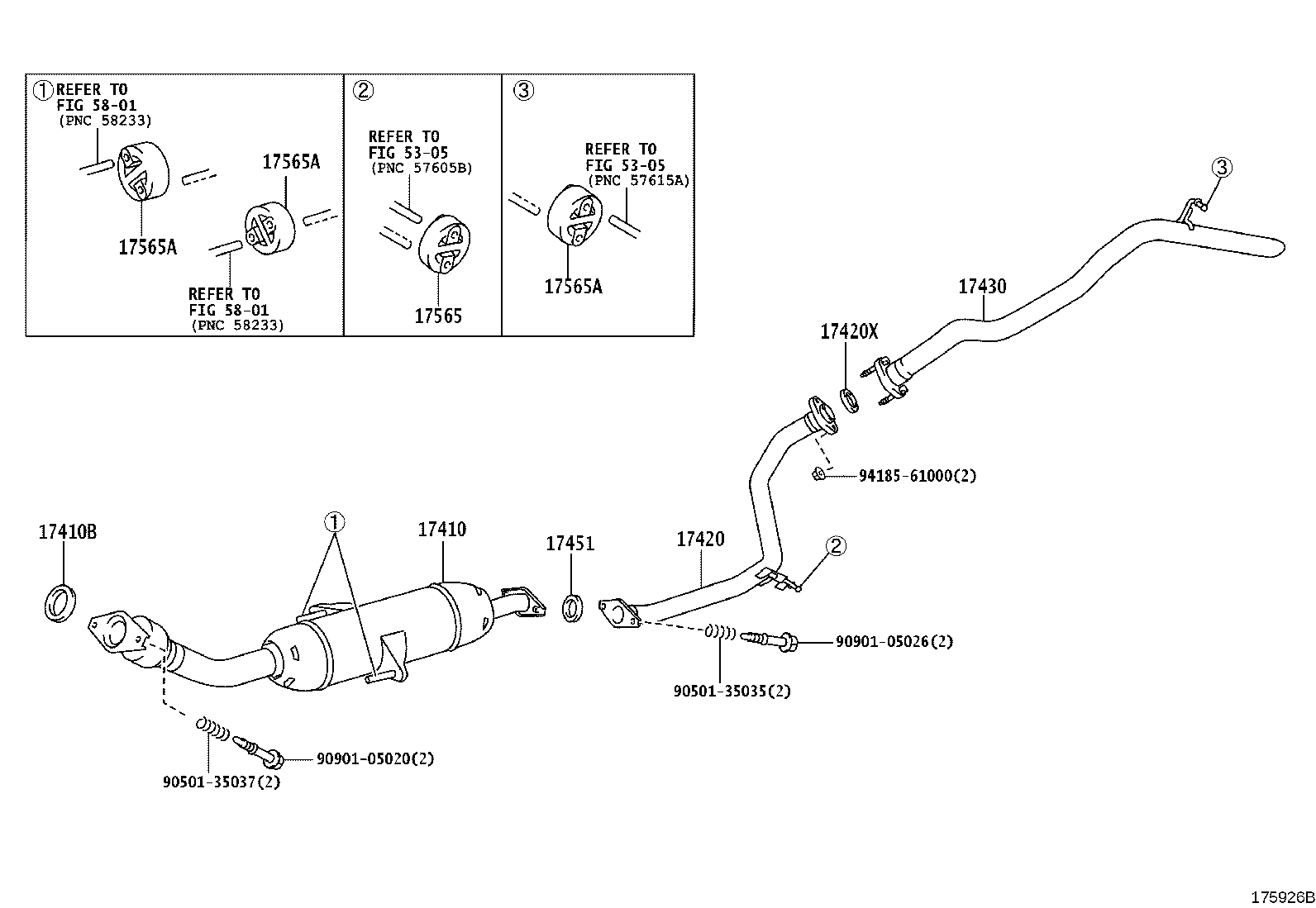 17430-0N050 PIPE ASSY, EXHAUST, TAIL product image