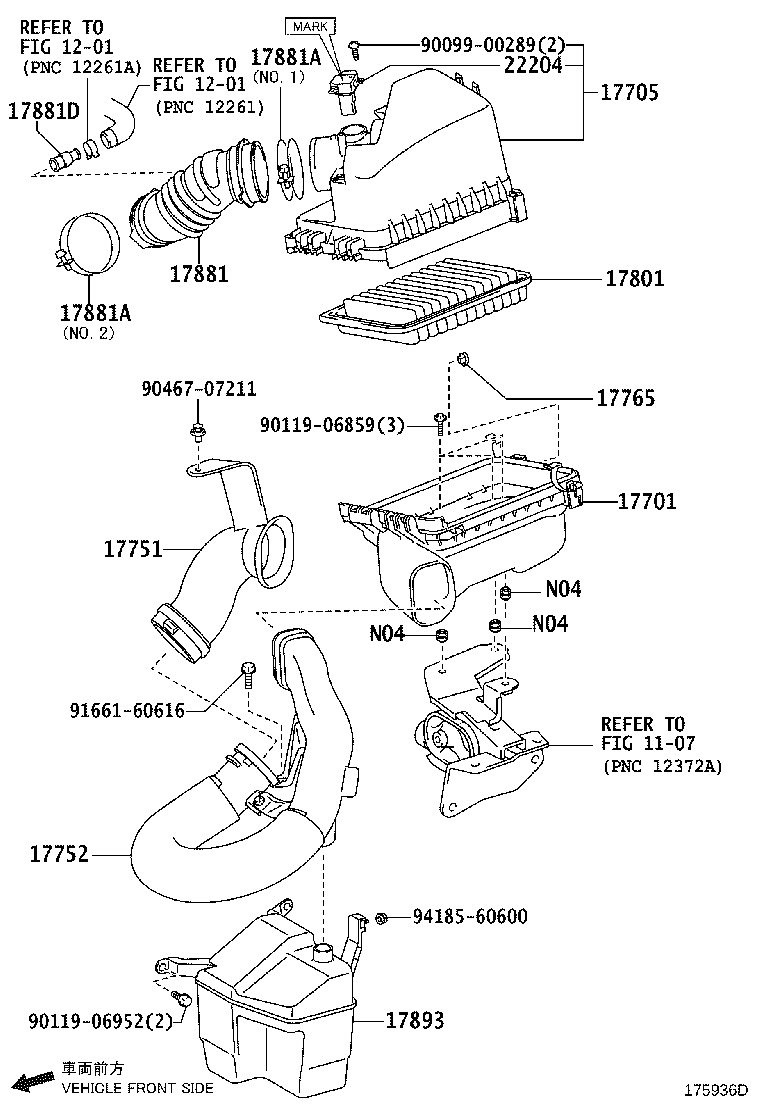 Toyota 96111-10830 CLAMP(FOR AIR CLEANER HOSE, NO.1)