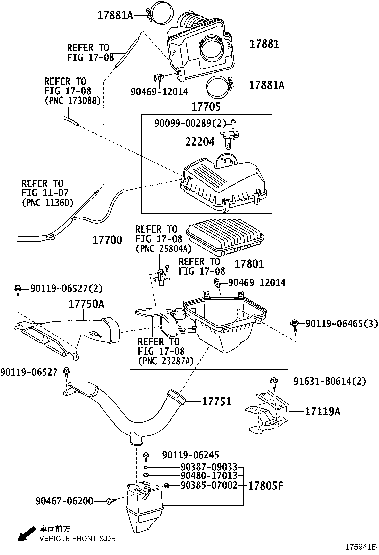 17705-0P050 CAP SUB-ASSY, AIR CLEANER product image