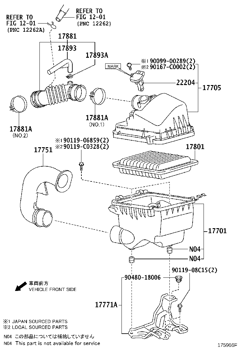 17801-0T020 ELEMENT SUB-ASSY, AIR CLEANER FILTER product image