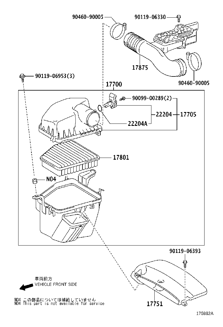 17705-31140 CAP SUB-ASSY, AIR CLEANER product image