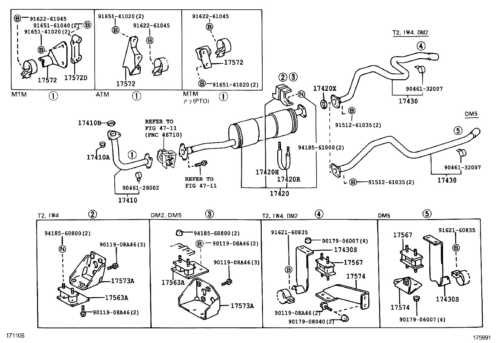 17430-58680 PIPE ASSY, EXHAUST, TAIL product image