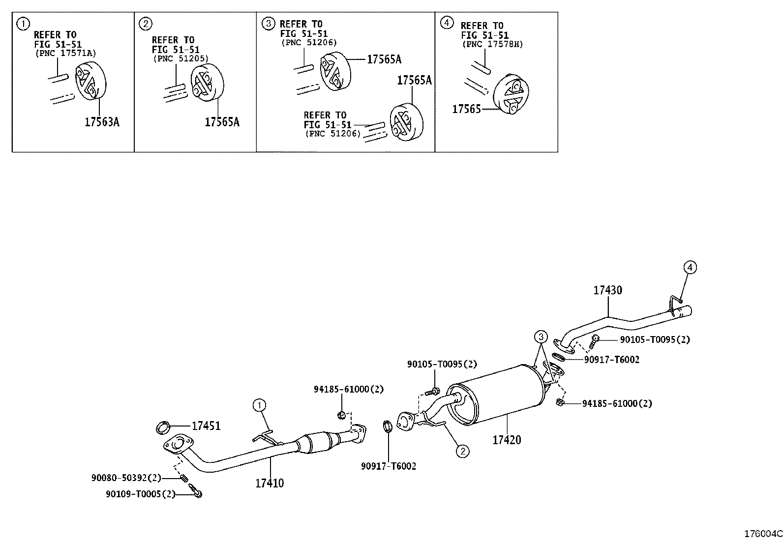 17405-0L090 PIPE ASSY, EXHAUST, TAIL product image