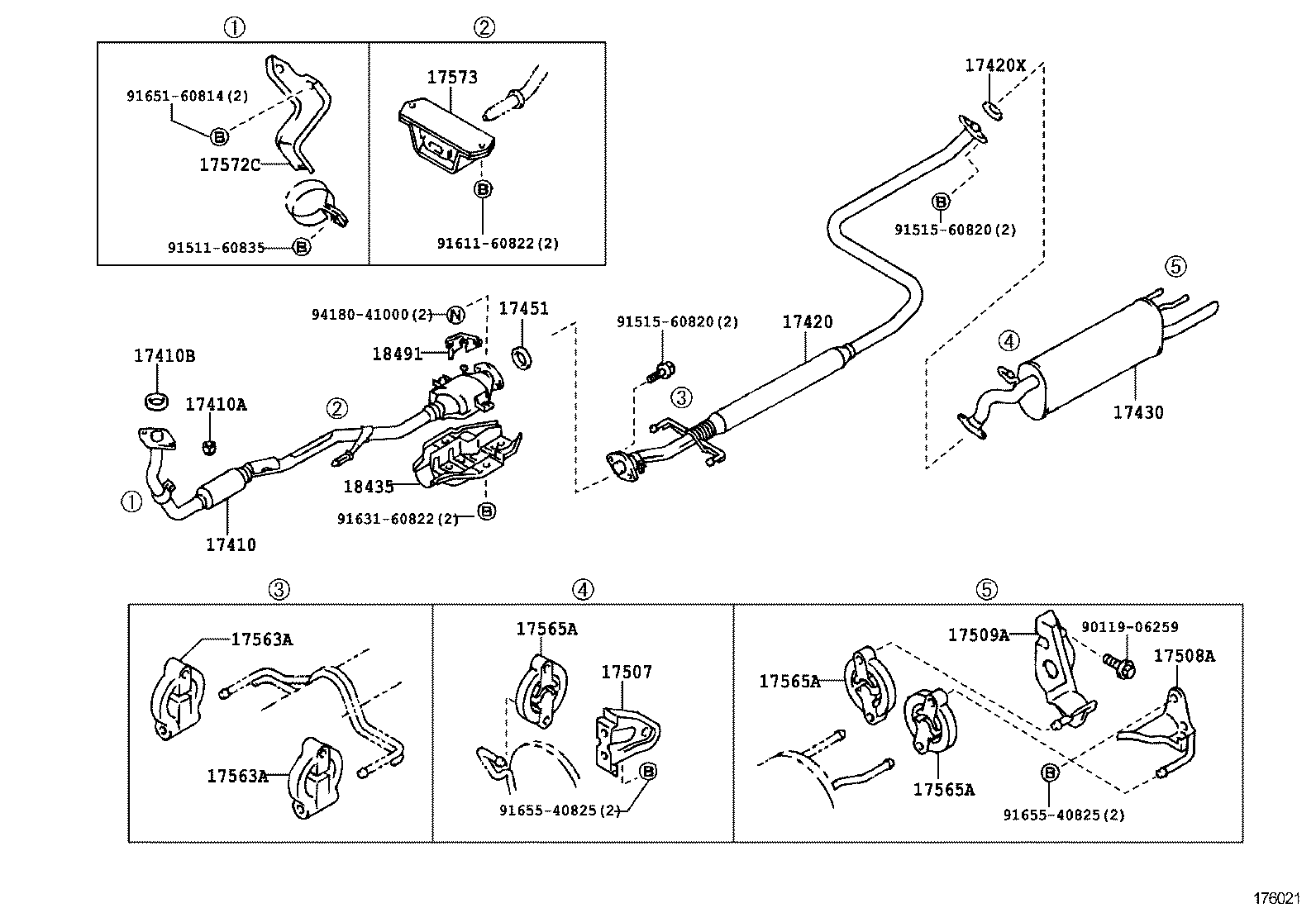 17430-64490 PIPE ASSY, EXHAUST, TAIL product image