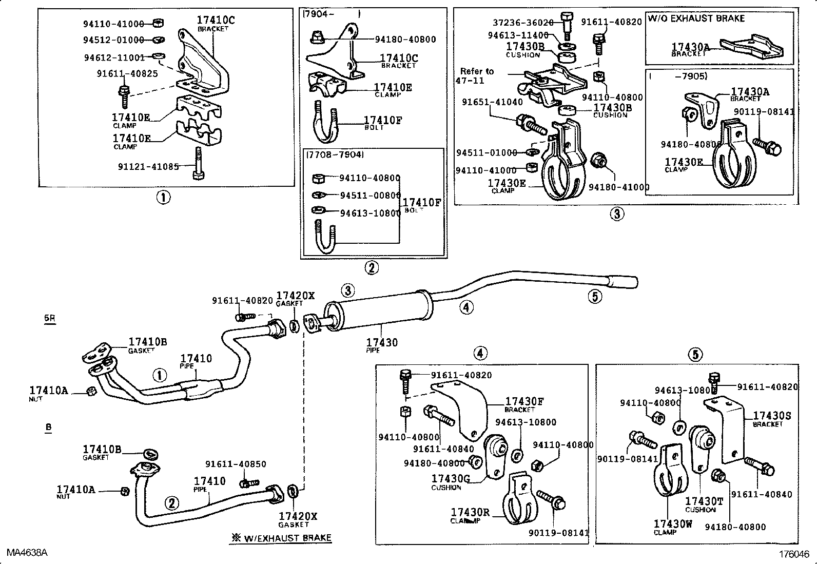 17430-56120 PIPE ASSY, EXHAUST, TAIL product image