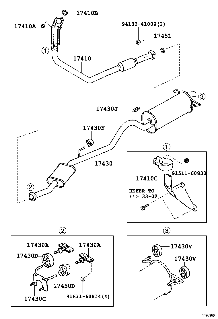 17405-72070 PIPE ASSY, EXHAUST, TAIL product image